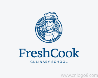 海洋餐厅厨师品牌logo