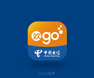 中国电信全新品牌“欢go”logo