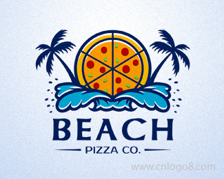 BEACH PIZZA标志logo