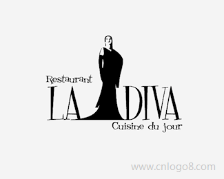 La Diva餐厅LOGO标志设计