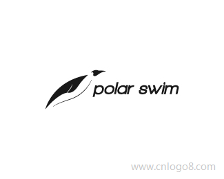 极地游泳标志设计