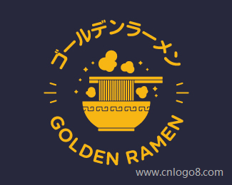 日本黄金拉面标志设计