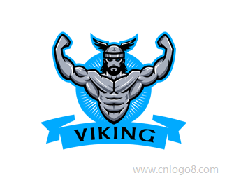 VIKING健身房logo标志设计