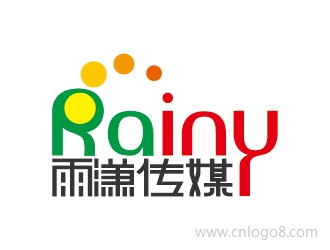 北京雨潇文化艺术传媒有限公司(LOGO名称：雨潇 Rainy)logo设计
