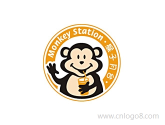 monkey station  （中文是：猴子月台 ）标志设计