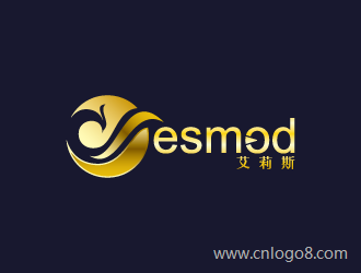 英文：Esmod中文：艾莉斯logo设计
