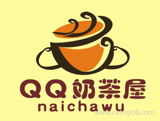 QQ奶茶屋企业标志