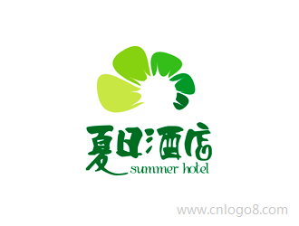 夏日酒店标志设计logo设计