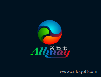 汉字：美多宝，英文：ALLMAYlogo设计