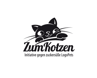 ZK小猫卡通标志