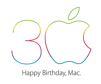 苹果Mac诞生30周年LOGO