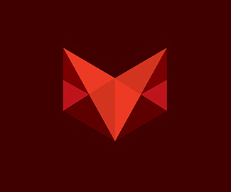 多边形狐狸logo设计