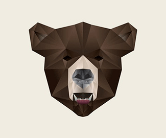 熊形状logo设计