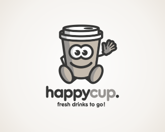 1个不错的咖啡杯图标logo创意设计