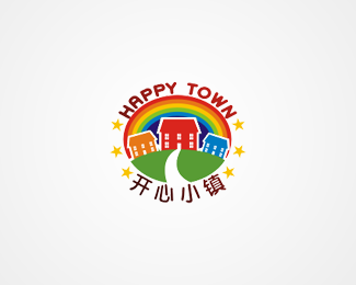 开心小镇logo设计