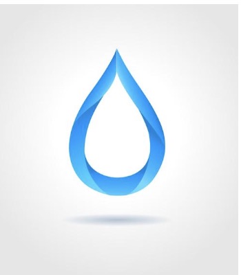 水滴、蓝色设计标志