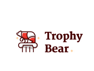动物 冠军 熊的设计标志