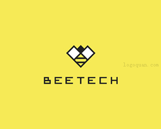 蜜蜂标志，英文logo设计