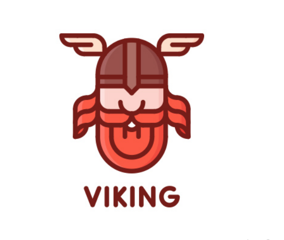 Viking维京人logo设计
