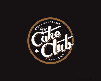 英文logo设计，蛋糕店logo设计