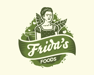 有机食物logo设计