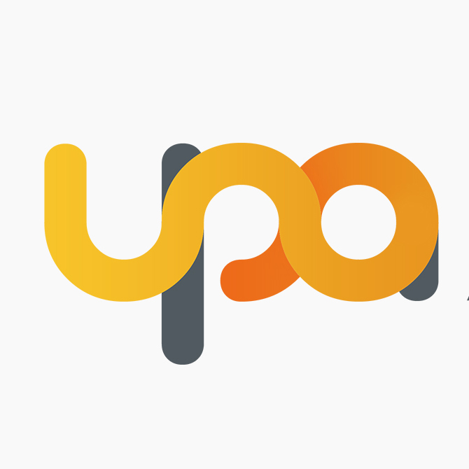 UPAlogo设计    橙色   渐变   现代