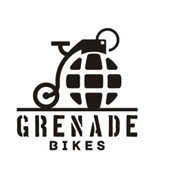 自行车logo设计  地雷  黑色