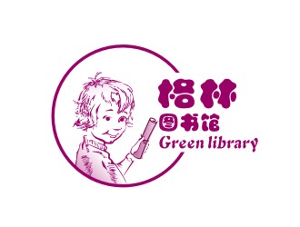 儿童图书馆LOGO设计，英文LOGO设计