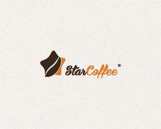 上海咖啡连锁店咖啡馆StarCoffee标志
