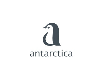 南极洲企鹅antarctica标志欣赏