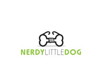 nerdy little dog标志logo