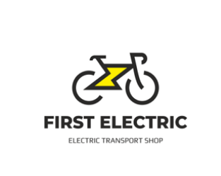 轮 闪电 运输 自行车设计标志