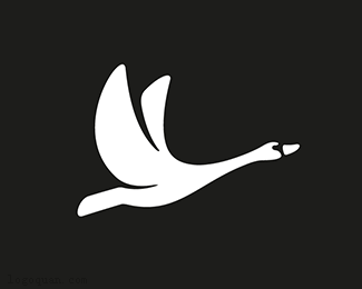 天鹅图标logo设计