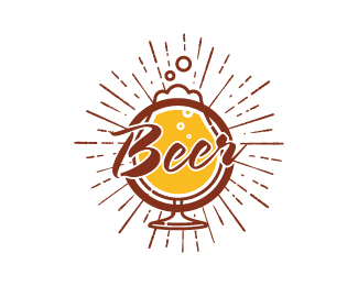 一杯啤酒logo标志设计