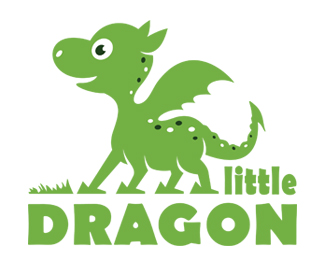卡通形象恐龙logo设计
