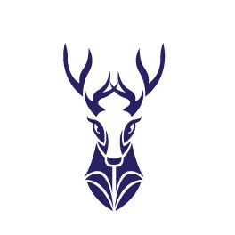 鹿logo设计  卡通logo标志 蓝色