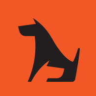 狗logo设计  红色  黑色