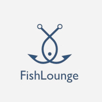 鱼logo设计  卡通logo设计  鱼钩