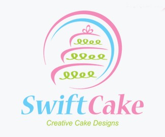 蛋糕logo设计，字体logo设计