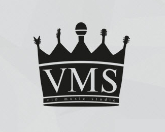 贵宾VIP logo设计，皇冠logo设计，英文logo设计