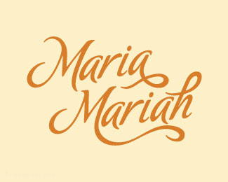 服装和饰品商店玛丽亚字体设计