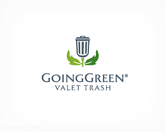 外国垃圾回收公司 垃圾桶标志GoingGreen