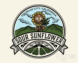 Sour Sunflower向日葵logo设计欣赏