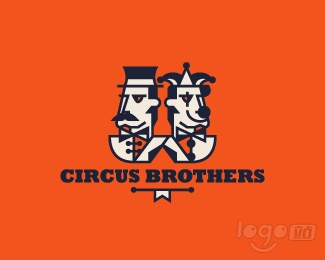 Circus brothers马戏团兄弟logo设计欣赏