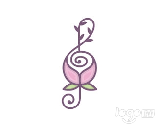 Music Note Flower logo设计欣赏