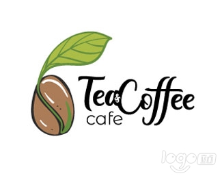 Tea & Coffee Cafe咖啡店logo设计欣赏