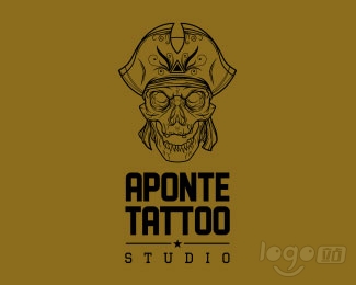 Aponte Tattoo Studio工作室logo设计欣赏