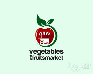 vegetables and fruits market超市logo设计欣赏