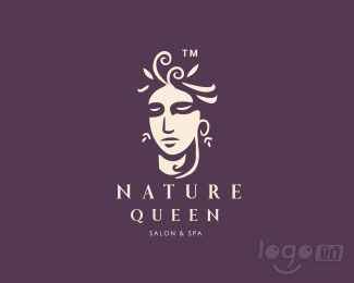 nature queen salon&spa女王水疗中心logo设计欣赏