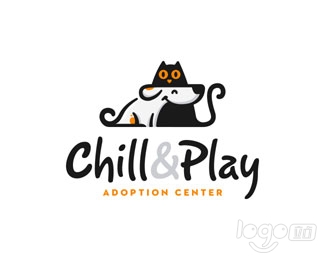 Chill Play Adoption Center宠物中心logo设计欣赏
